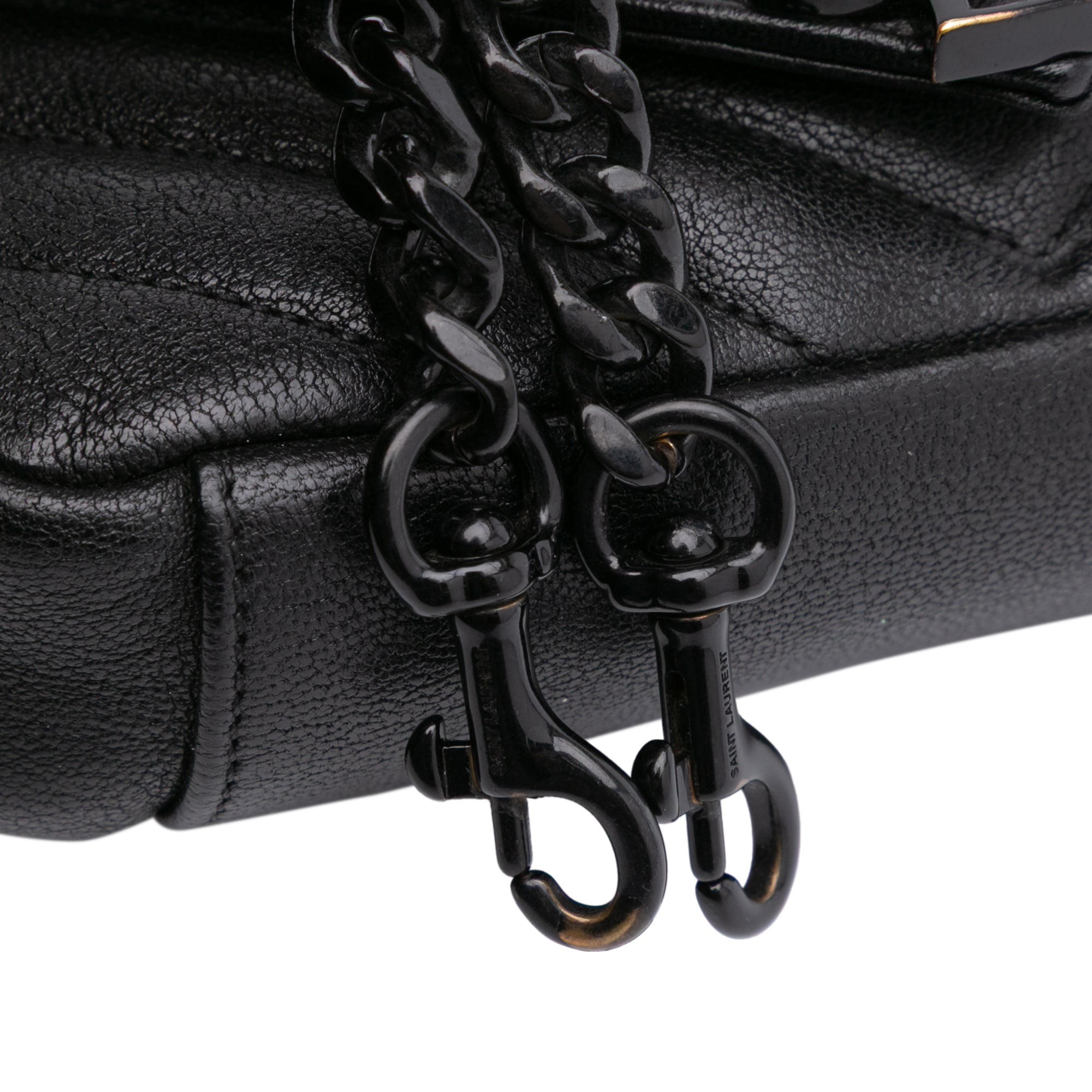 Mini Chevron Sheepskin Monogram College Satchel
