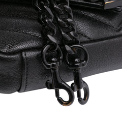 Mini Chevron Sheepskin Monogram College Satchel