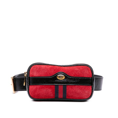 Small Ophidia Suede Belt Bag