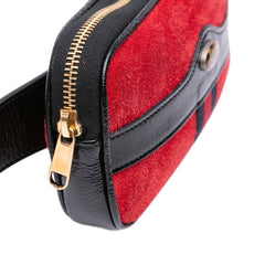 Small Ophidia Suede Belt Bag