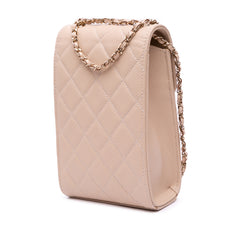 Quilted Caviar Golden Class Phone Holder