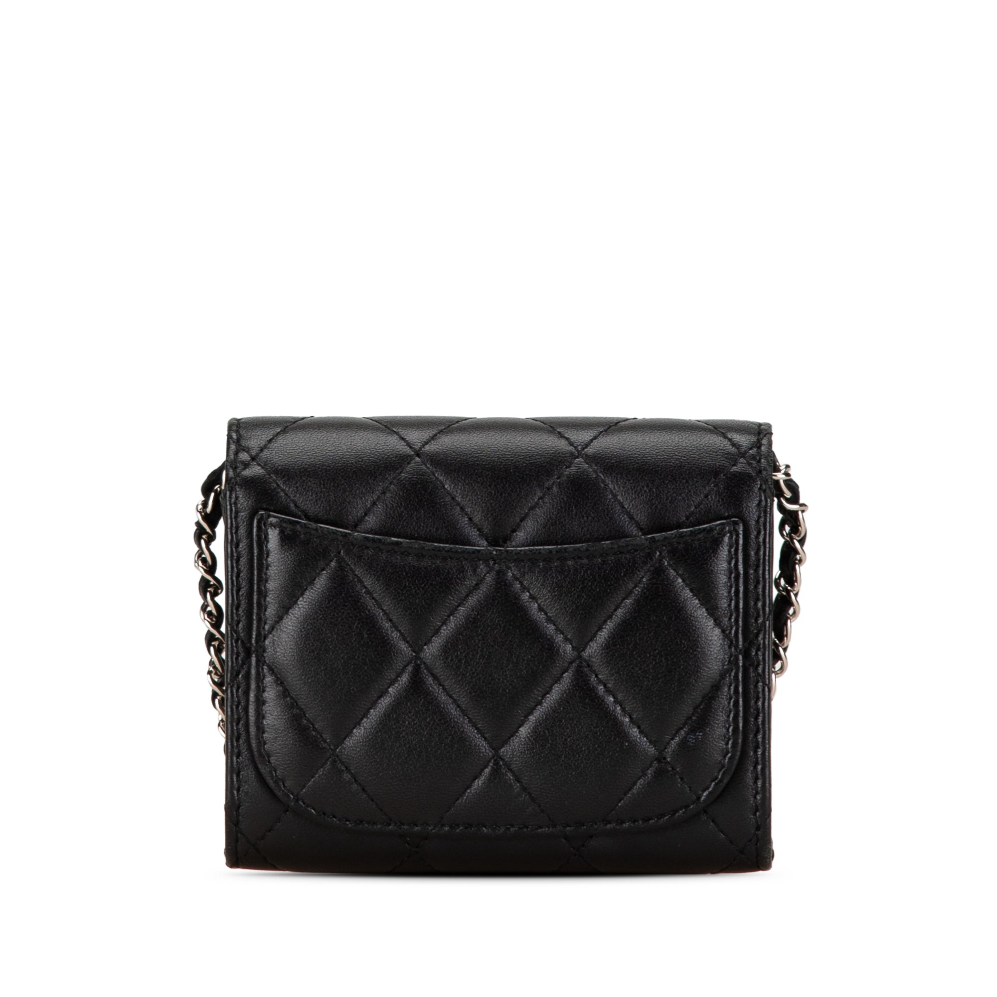 Mini Quilted Lambskin Clutch On Chain