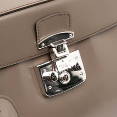 Medium Smooth Calfskin Bamboo Lady Lock Handbag