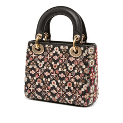 Mini Calfskin Beaded Embroidered Lady Dior