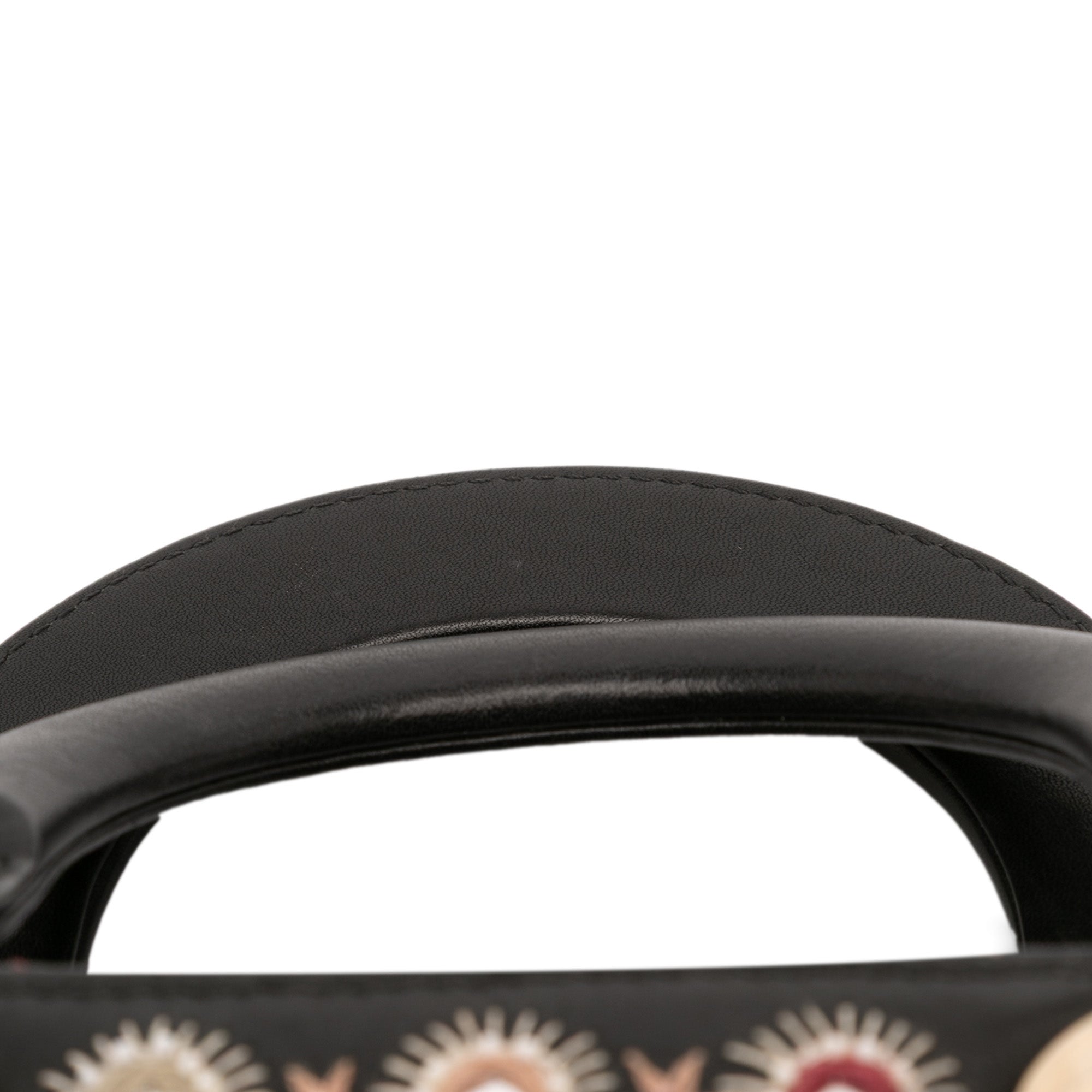 Mini Calfskin Beaded Embroidered Lady Dior