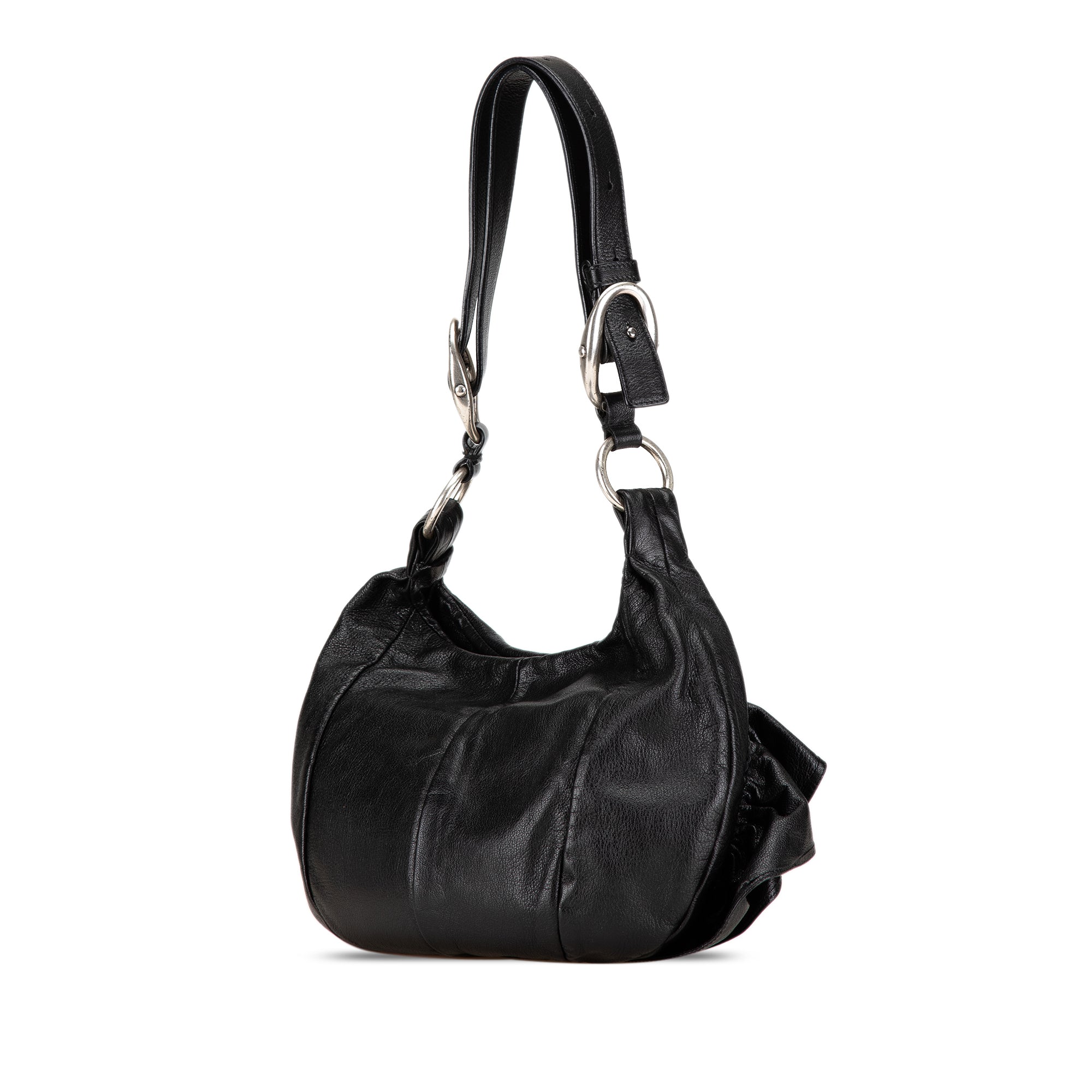 Leather Nadja Rose Petal Shoulder Bag