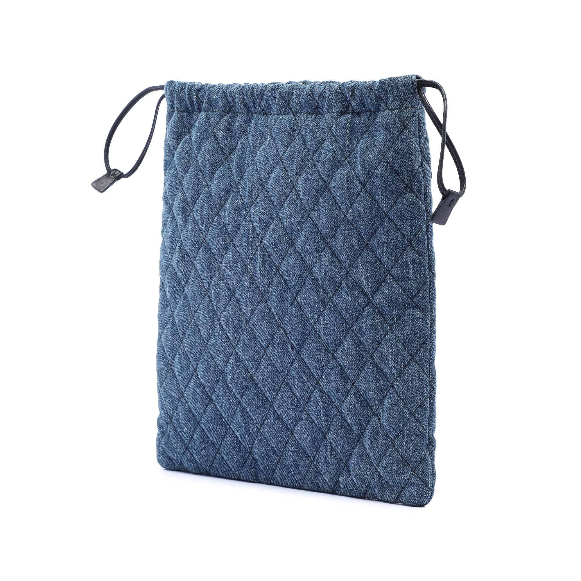 Impuntu  Denim Embroidered Drawstring Pouch