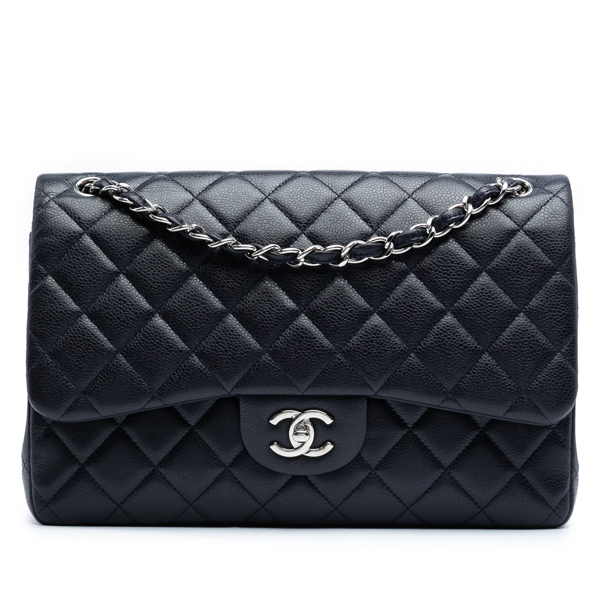 Jumbo Classic Caviar Double Flap