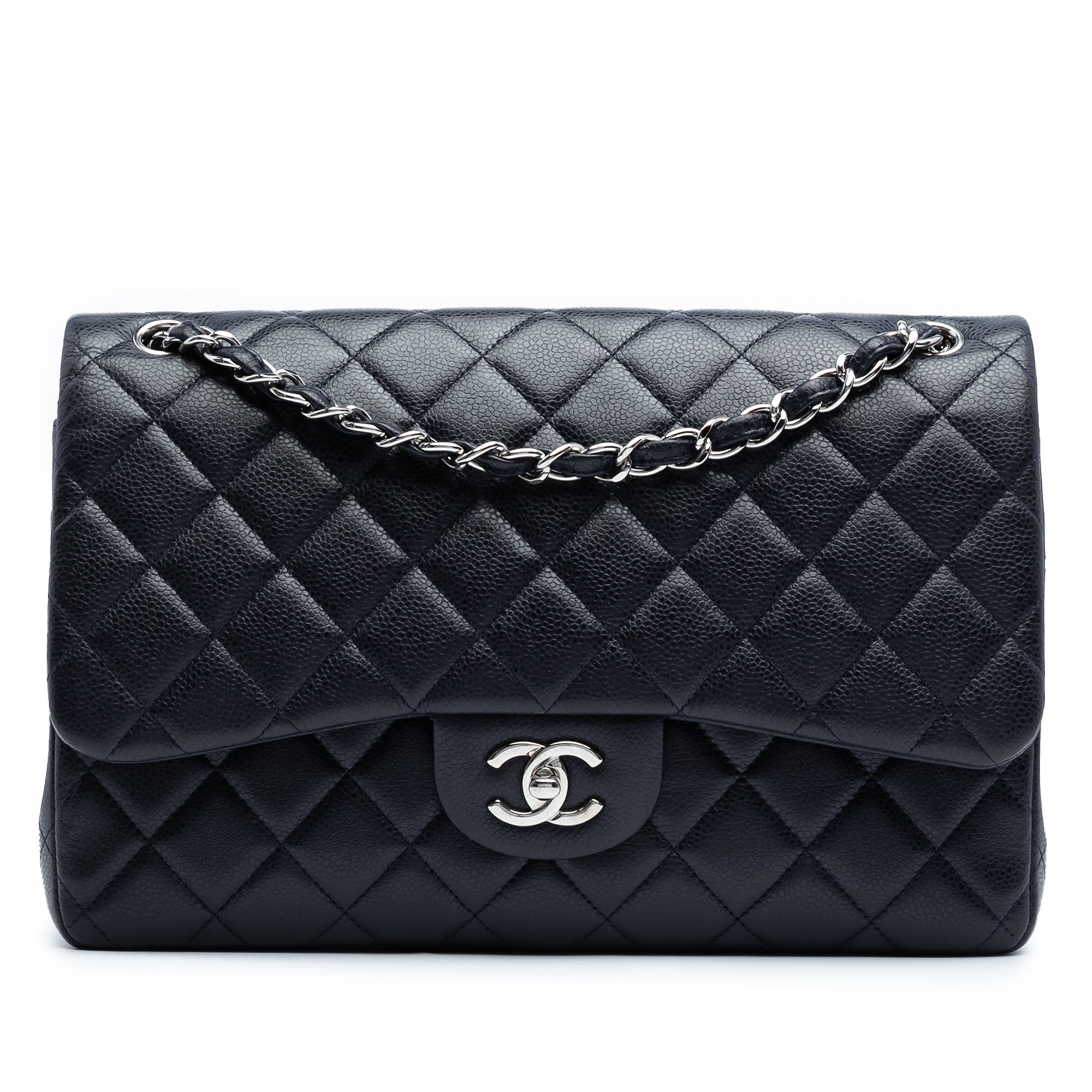 Jumbo Classic Caviar Double Flap