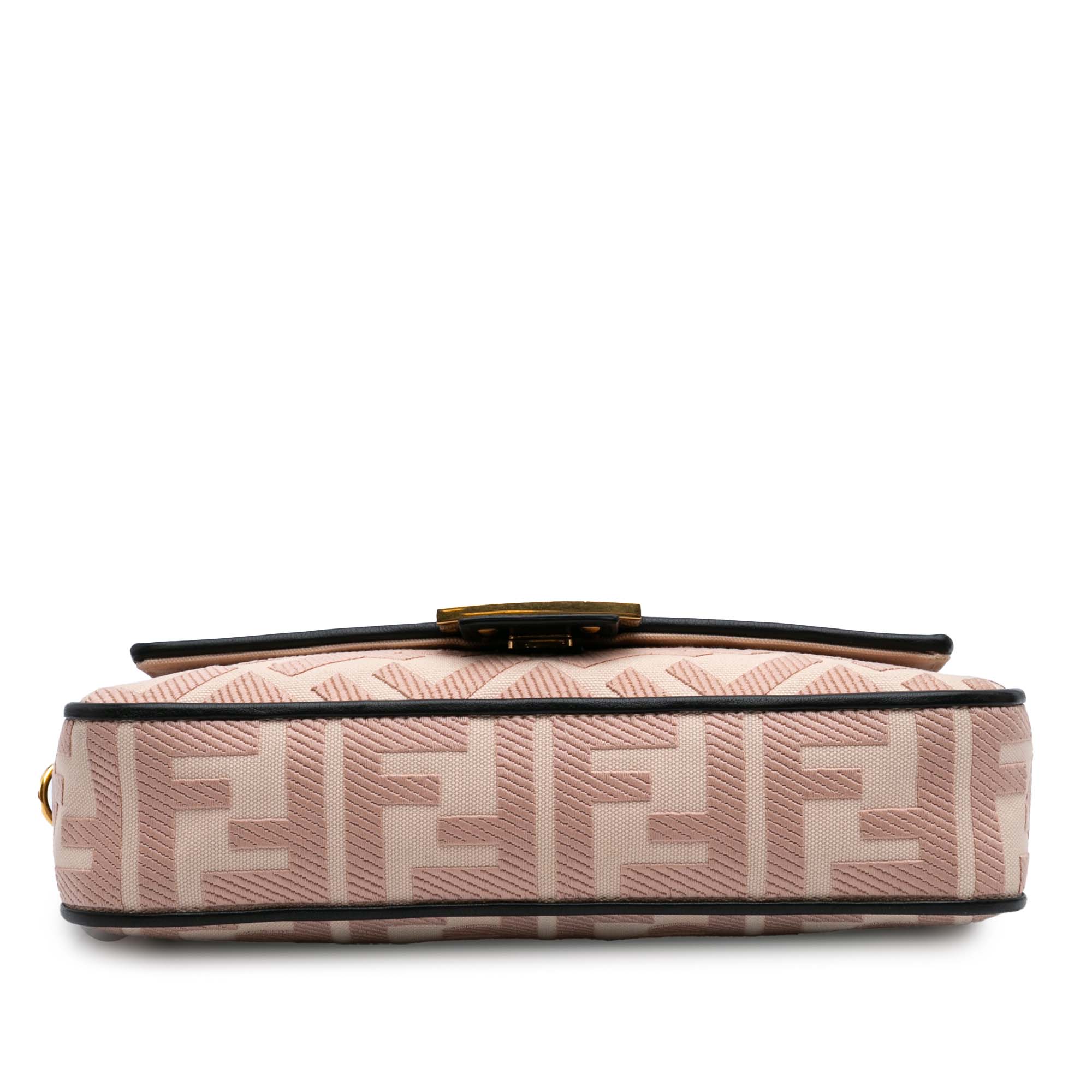 Zucca Embroidered Canvas Baguette Satchel