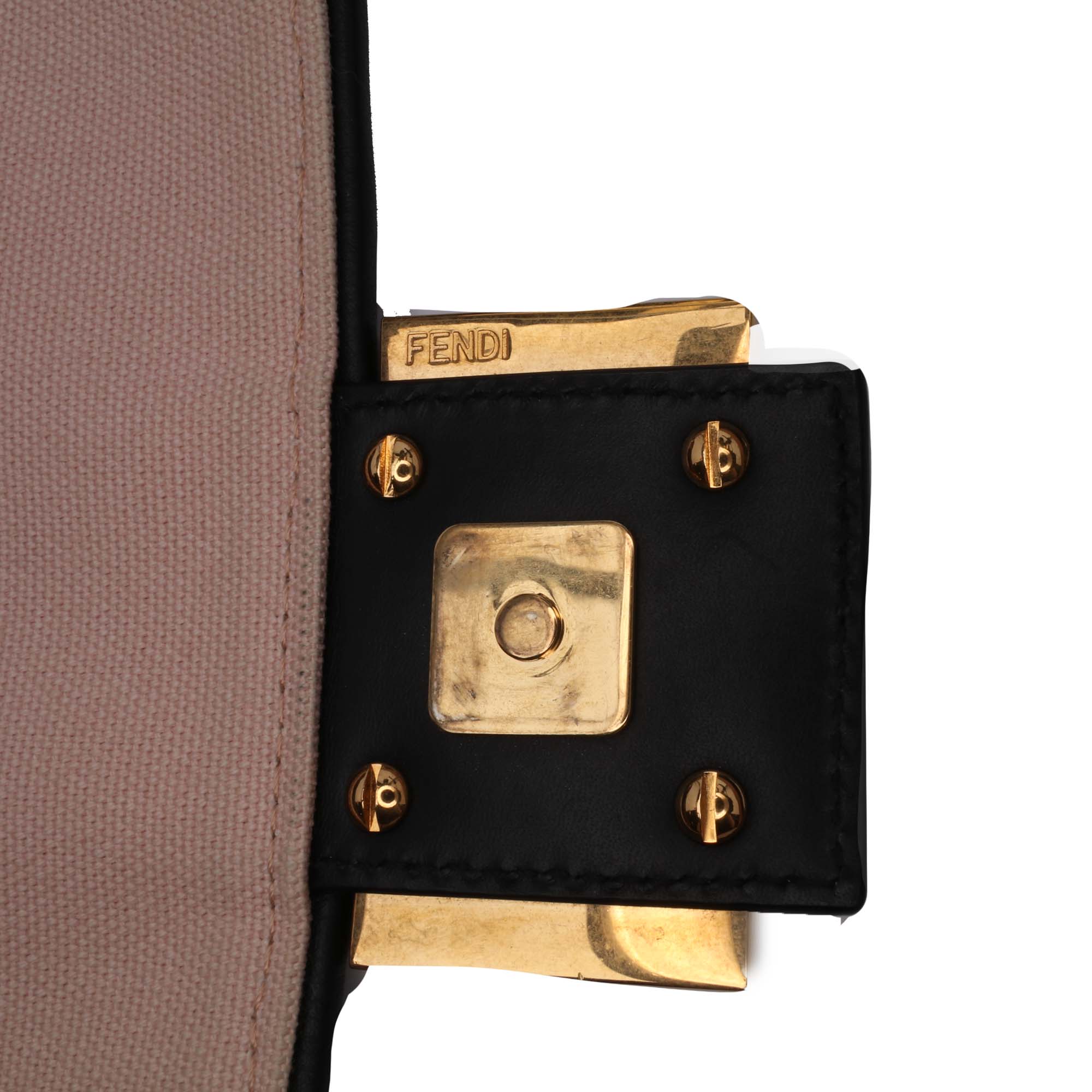 Zucca Embroidered Canvas Baguette Satchel
