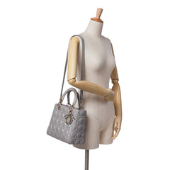 Medium Lambskin Cannage Lady Dior