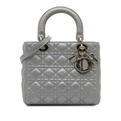 Medium Lambskin Cannage Lady Dior
