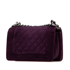 Small Quilted Velvet Boy Flap