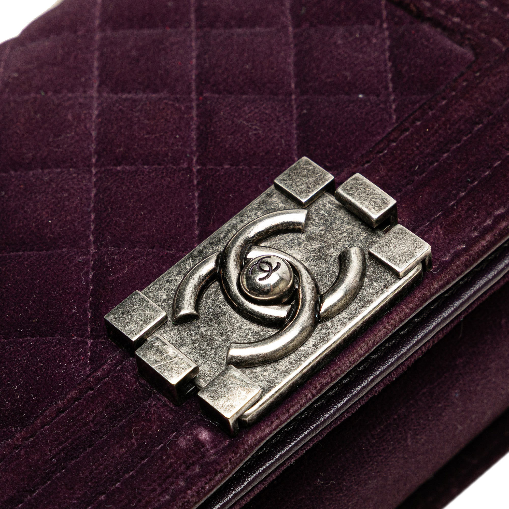 Small Quilted Velvet Boy Flap