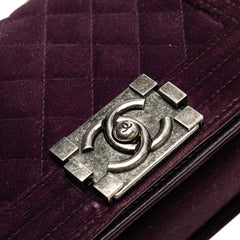 Small Quilted Velvet Boy Flap