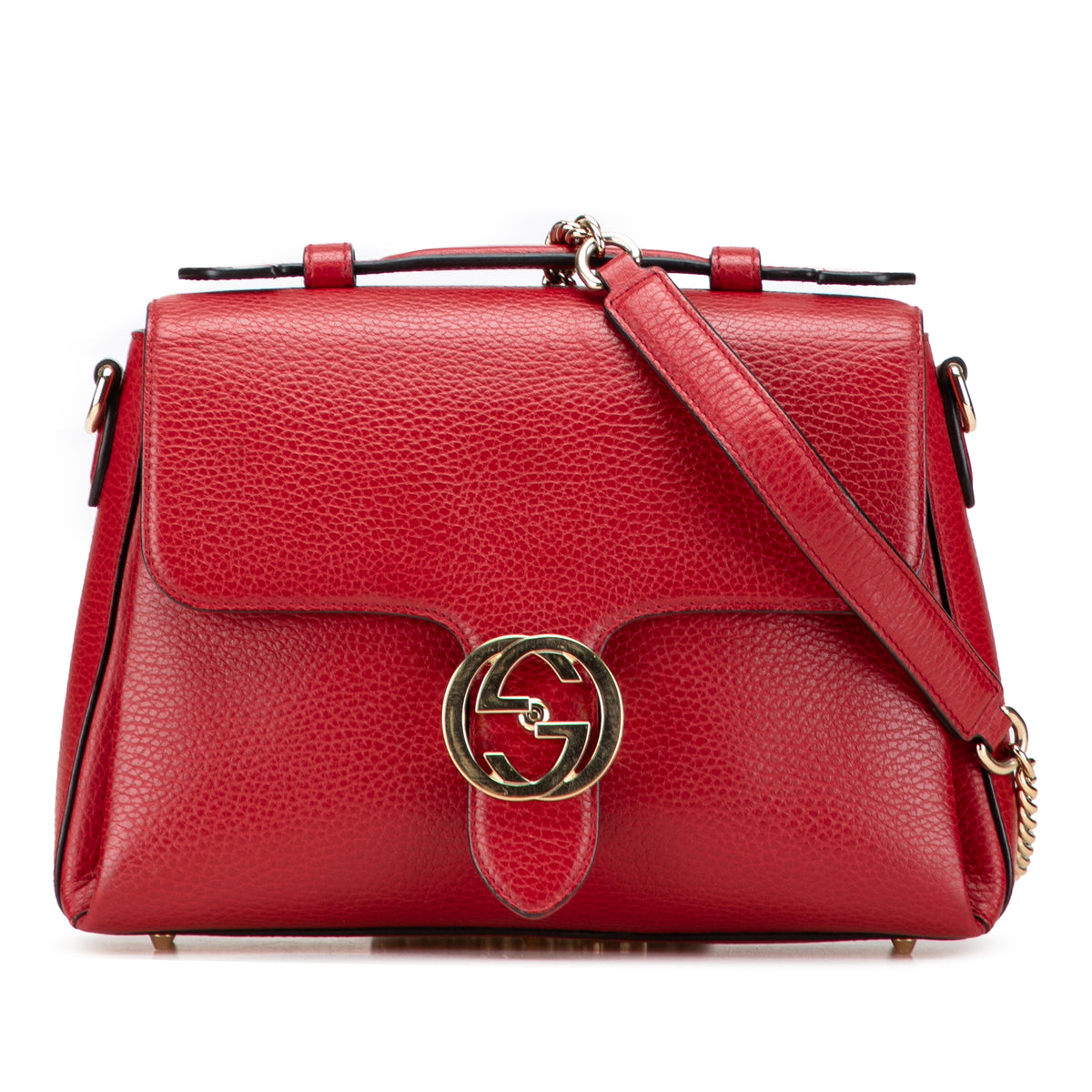 Small Dollar Calf Interlocking G Satchel