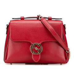 Small Dollar Calf Interlocking G Satchel