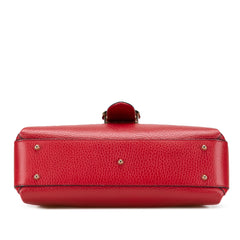 Small Dollar Calf Interlocking G Satchel