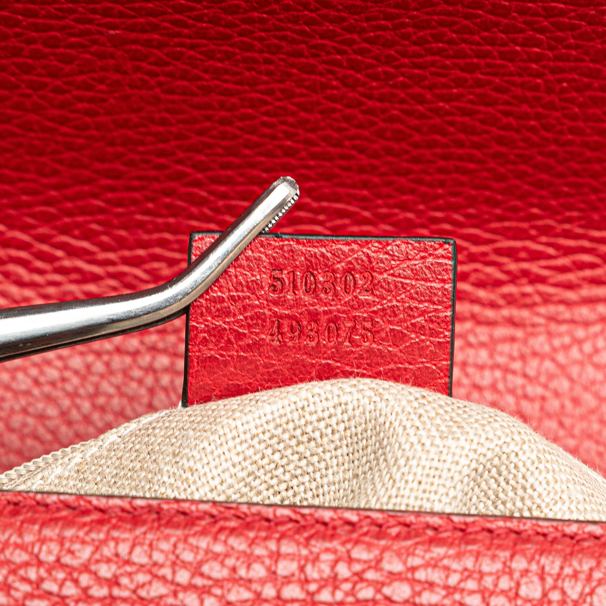 Small Dollar Calf Interlocking G Satchel