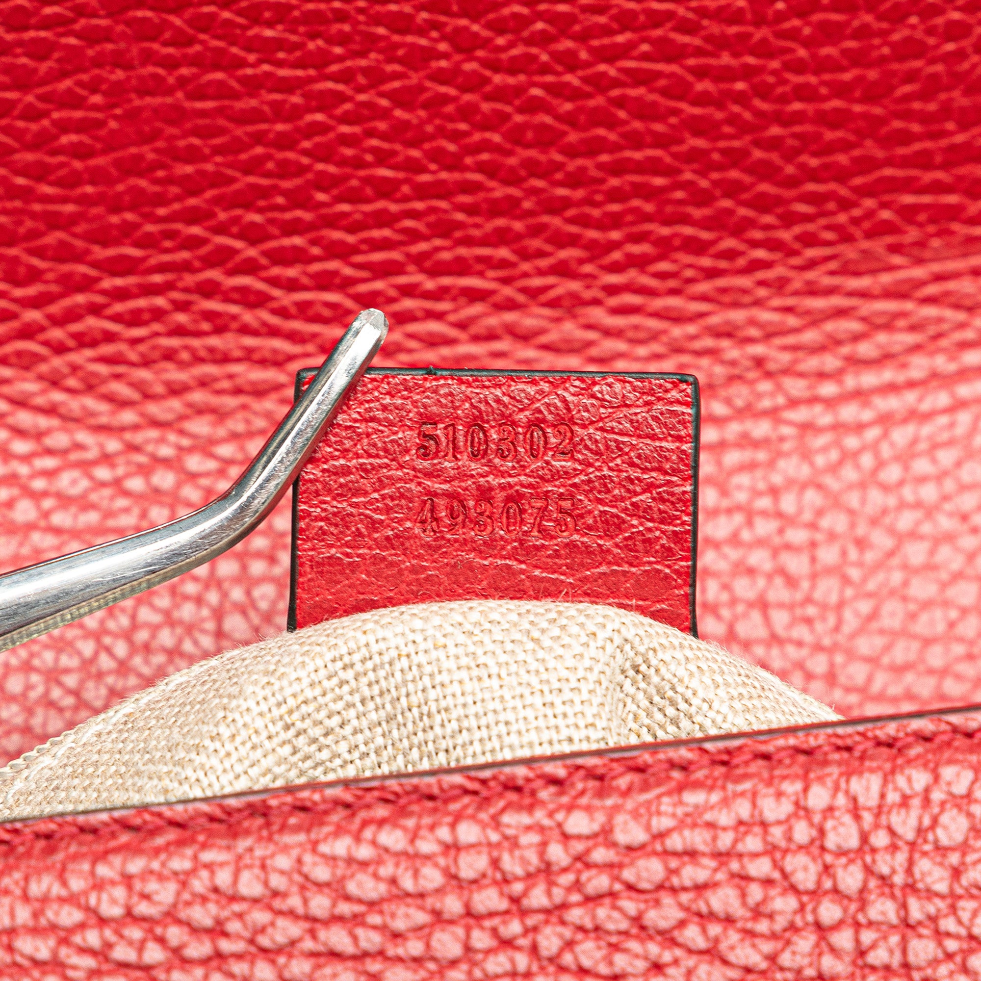 Small Dollar Calf Interlocking G Satchel