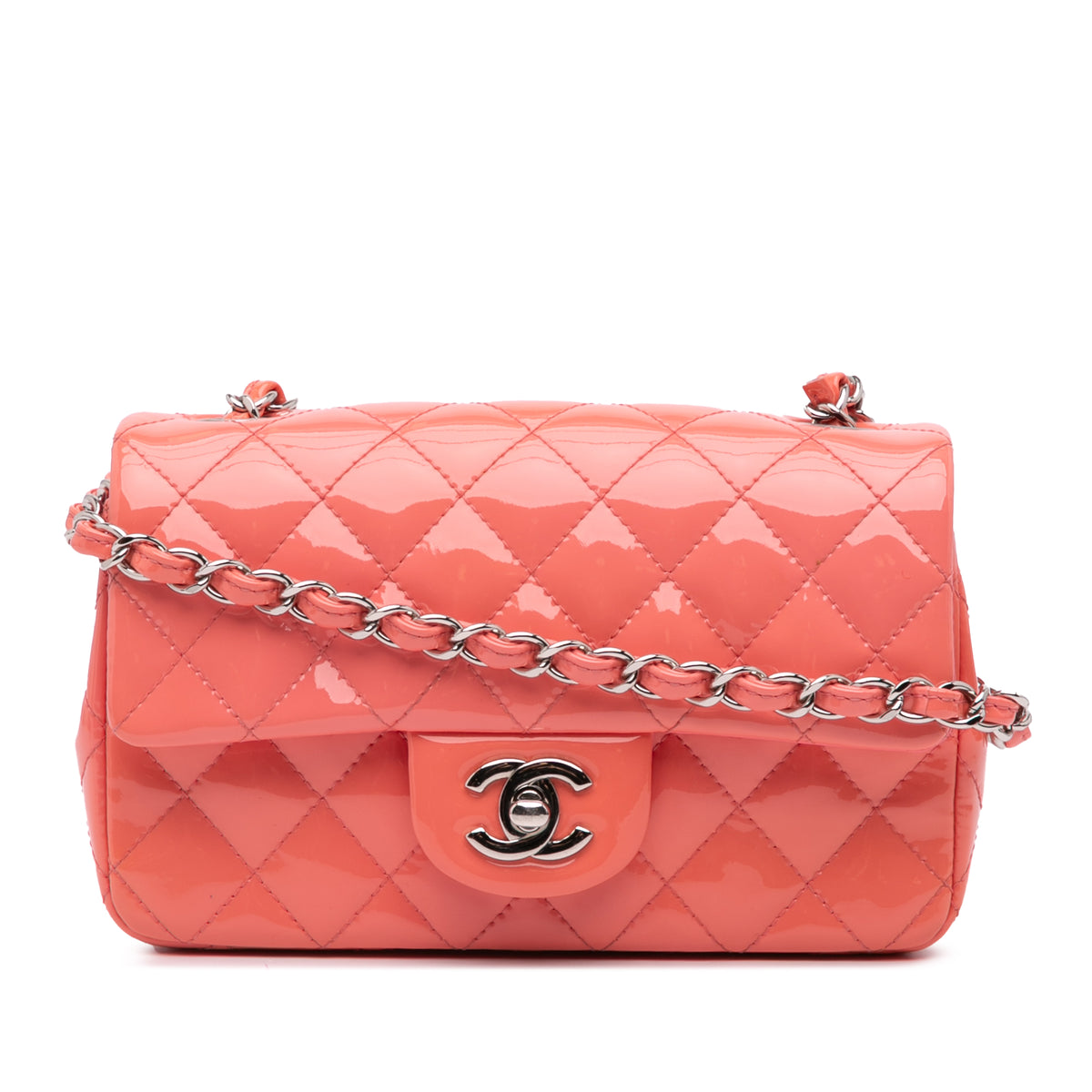 Mini Rectangular Classic Patent Single Flap