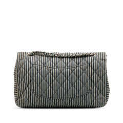 Medium Cotton Striped Double Flap