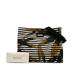 Printed Canvas Striped Floral Crossbody
