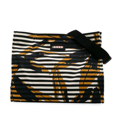 Printed Canvas Striped Floral Crossbody