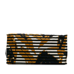 Printed Canvas Striped Floral Crossbody