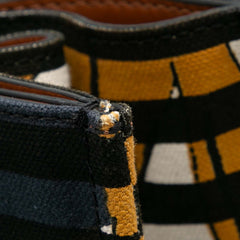 Printed Canvas Striped Floral Crossbody