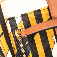 Printed Canvas Striped Floral Crossbody