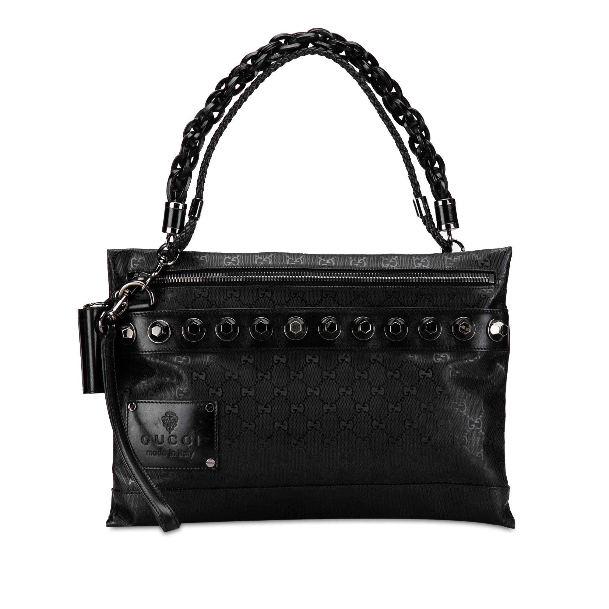 GG Imprime Studded Shoulder Bag_0