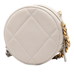 Lambskin 19 Round Clutch with Chain