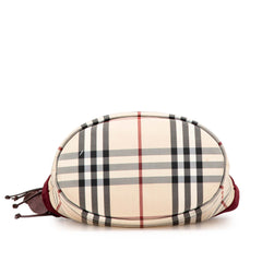 Velvet Trimmed House Check Canvas Tote