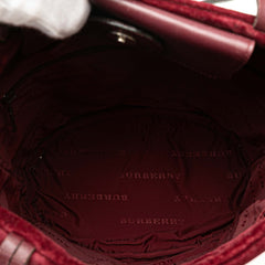 Velvet Trimmed House Check Canvas Tote