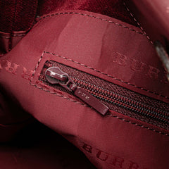 Velvet Trimmed House Check Canvas Tote