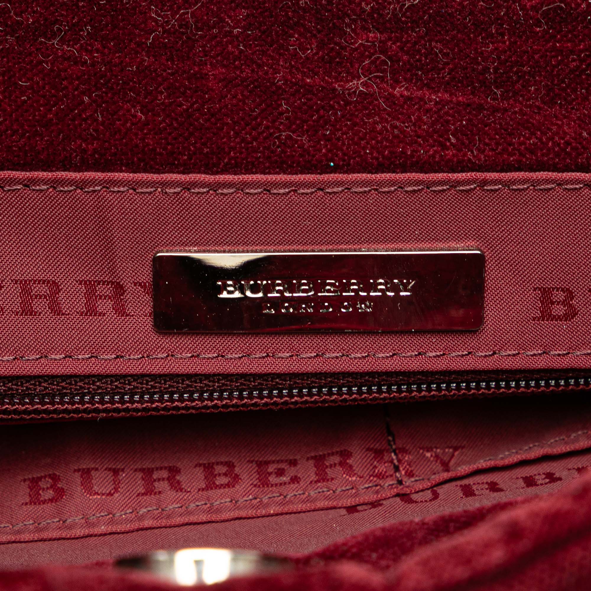 Velvet Trimmed House Check Canvas Tote