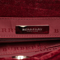 Velvet Trimmed House Check Canvas Tote