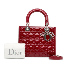 Medium Patent Cannage Lady Dior