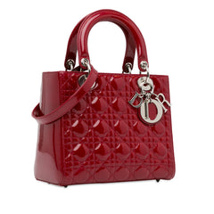 Medium Patent Cannage Lady Dior