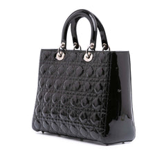 Large Patent Cannage Lady Dior