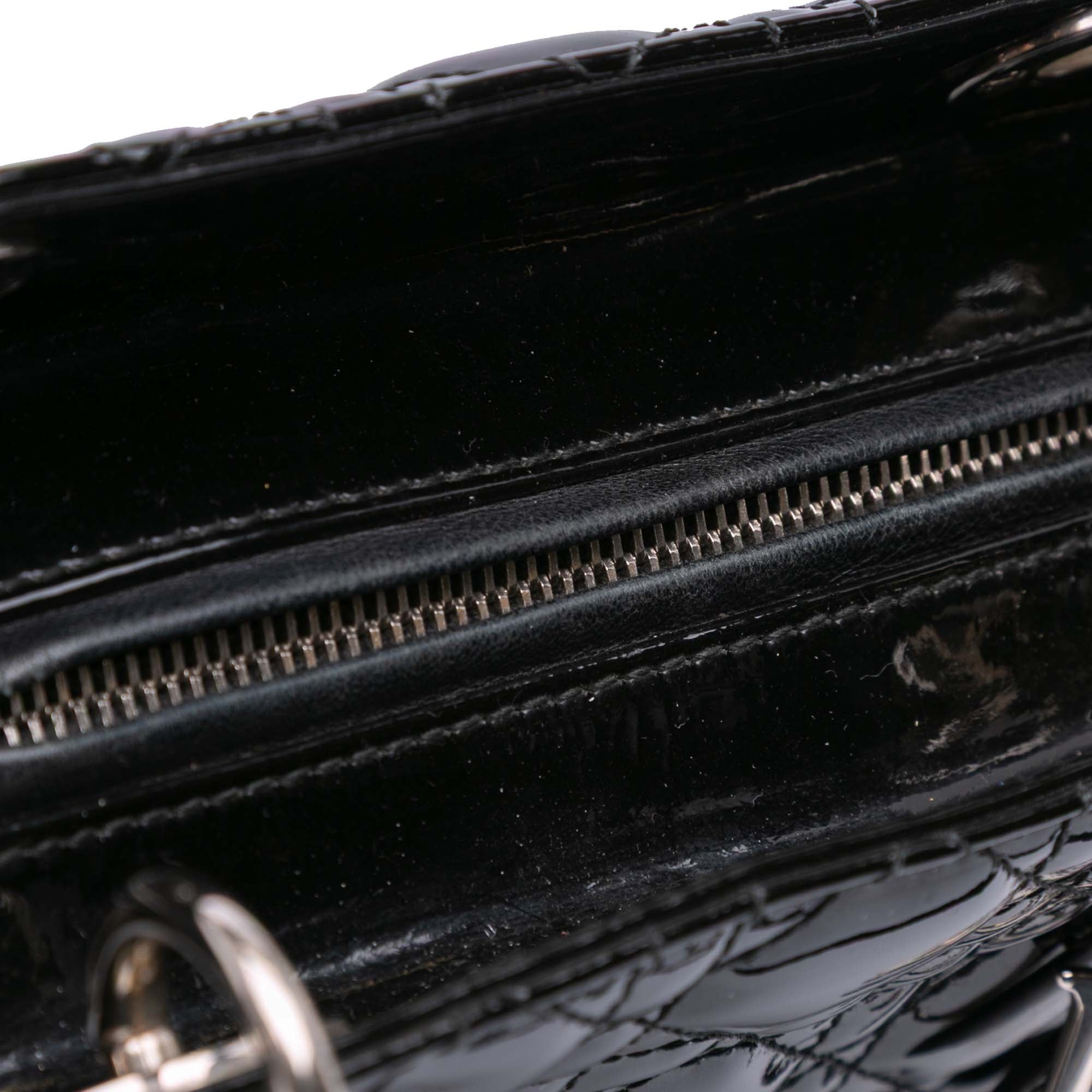 Large Patent Cannage Lady Dior