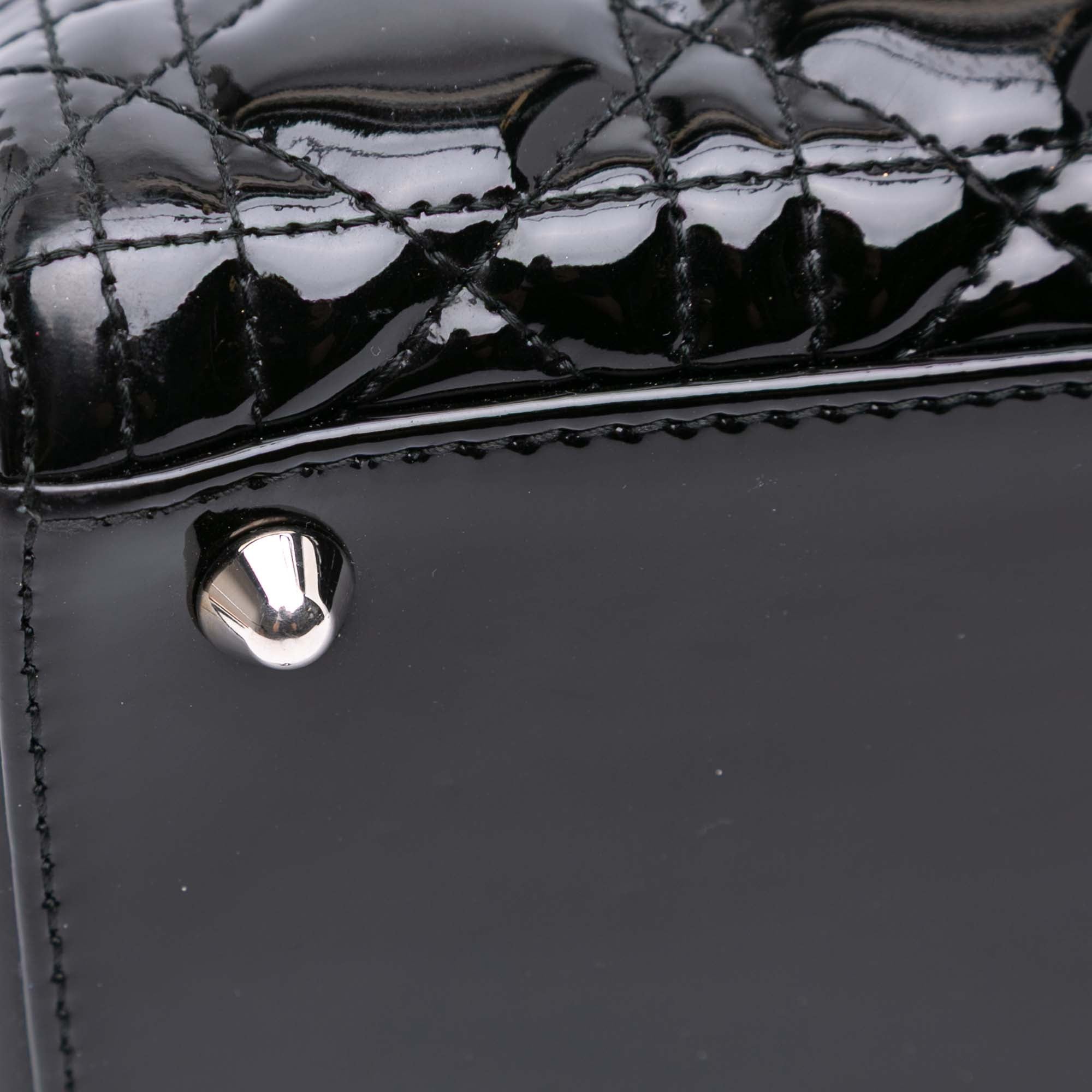 Large Patent Cannage Lady Dior