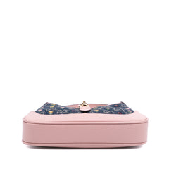 Limited Edition Mini GG Embroidered Denim Floral Jackie 1961 Crossbody