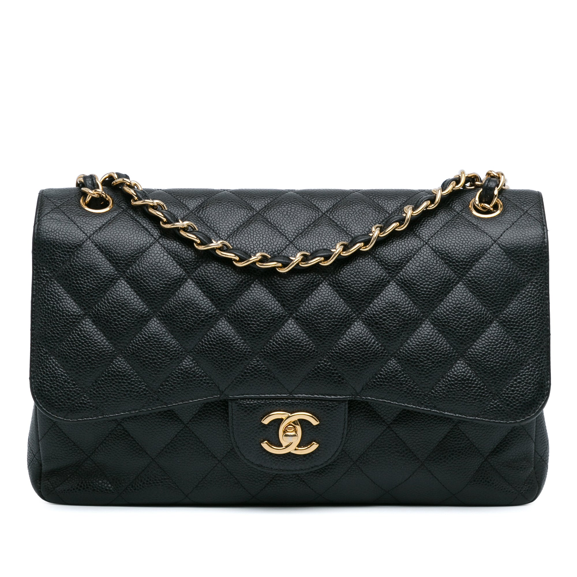 Jumbo Classic Caviar Double Flap_0