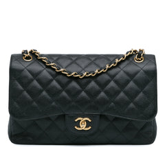 Jumbo Classic Caviar Double Flap_0