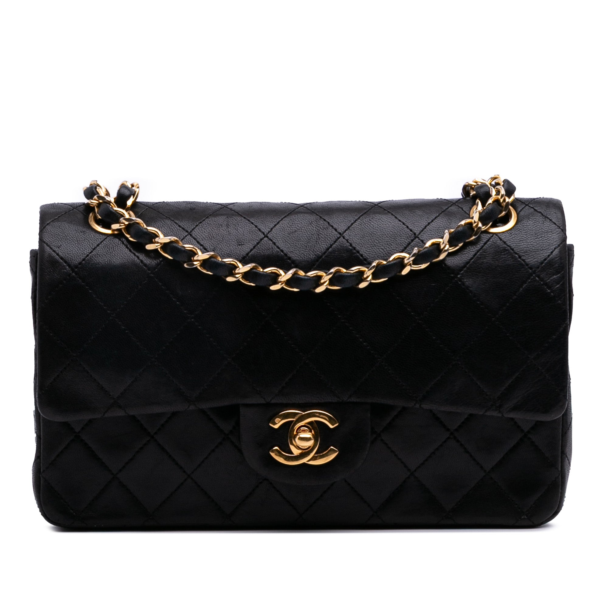 Small Classic Lambskin Double Flap