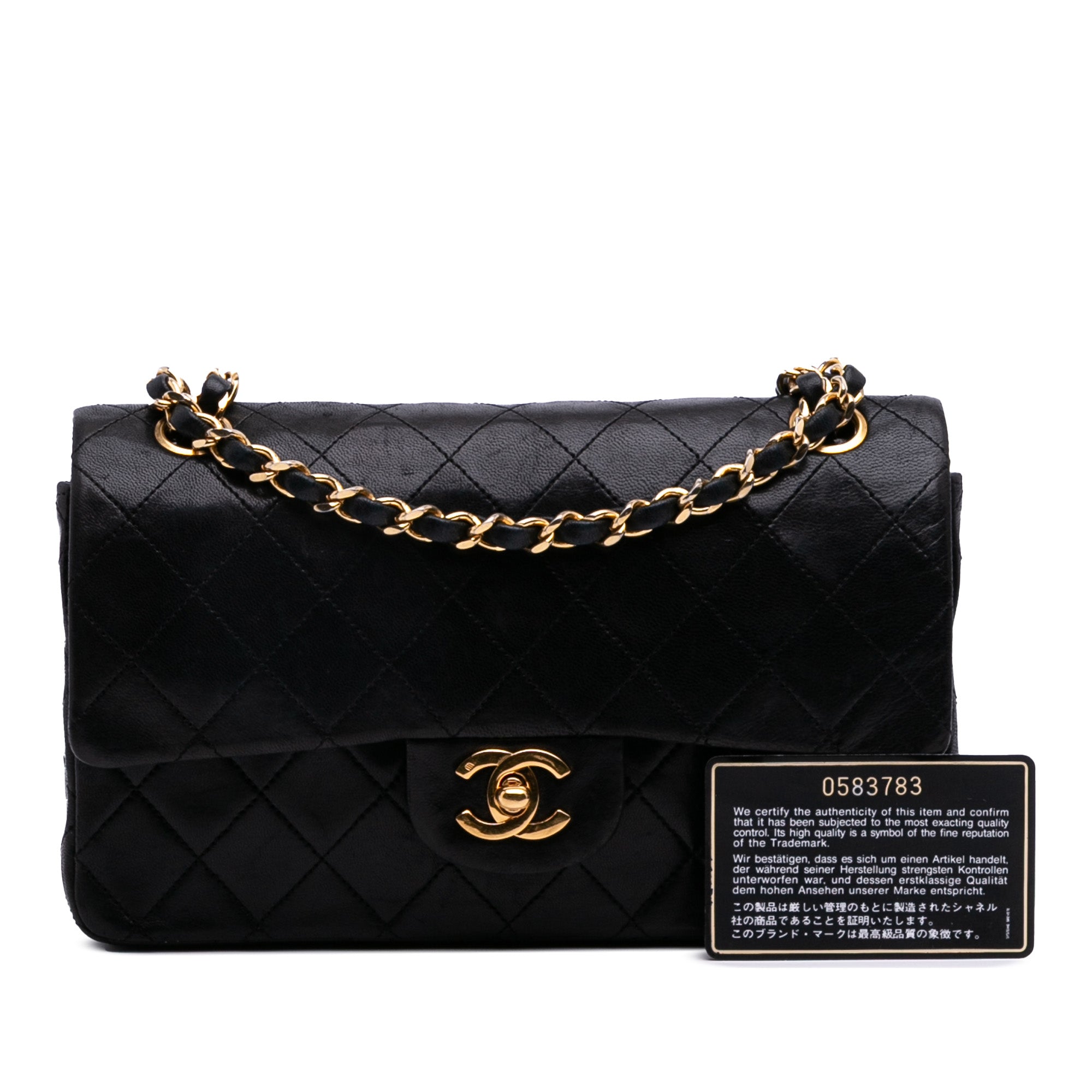 Small Classic Lambskin Double Flap