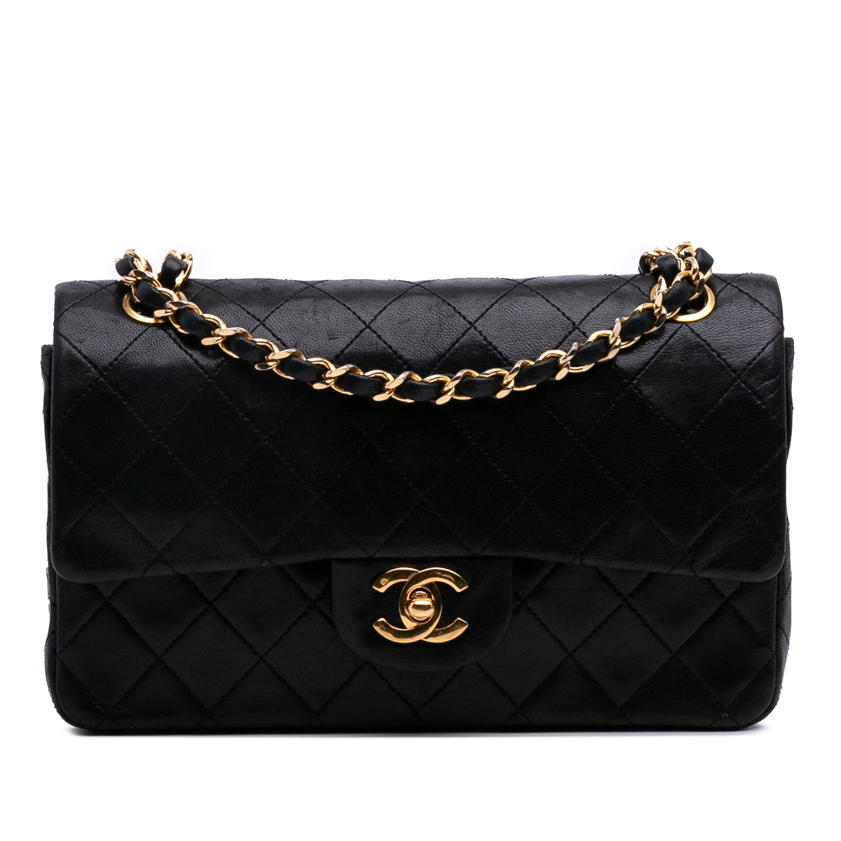 Small Classic Lambskin Double Flap